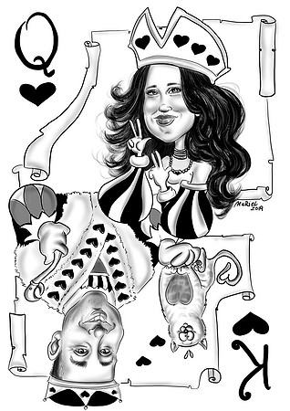 caricatura carta da gioco